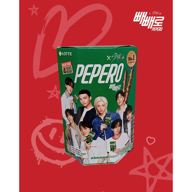 Pepero x Stray Kids - Hexágono Almendra 