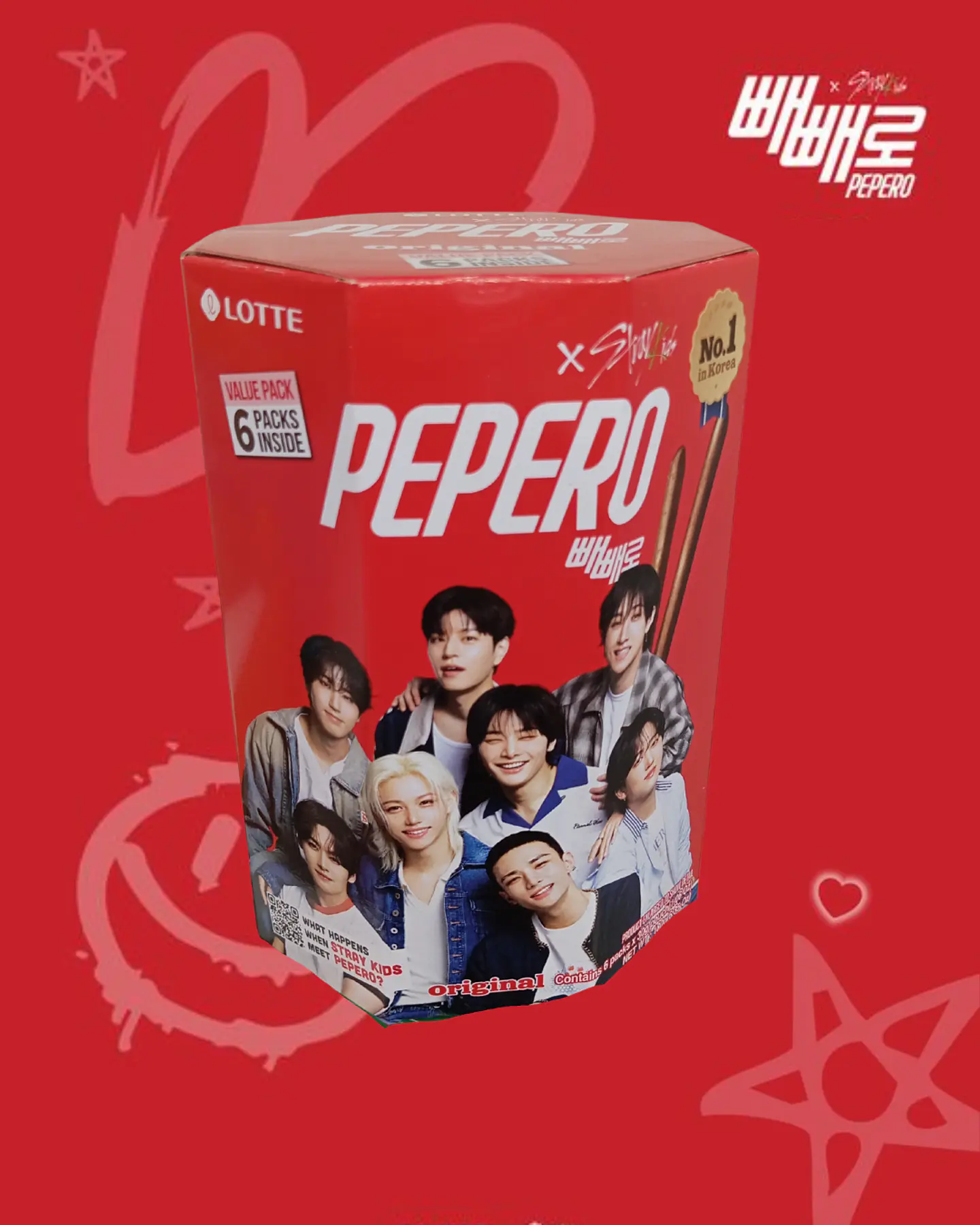 Pepero x Stray Kids - Hexágono Chocolate  1