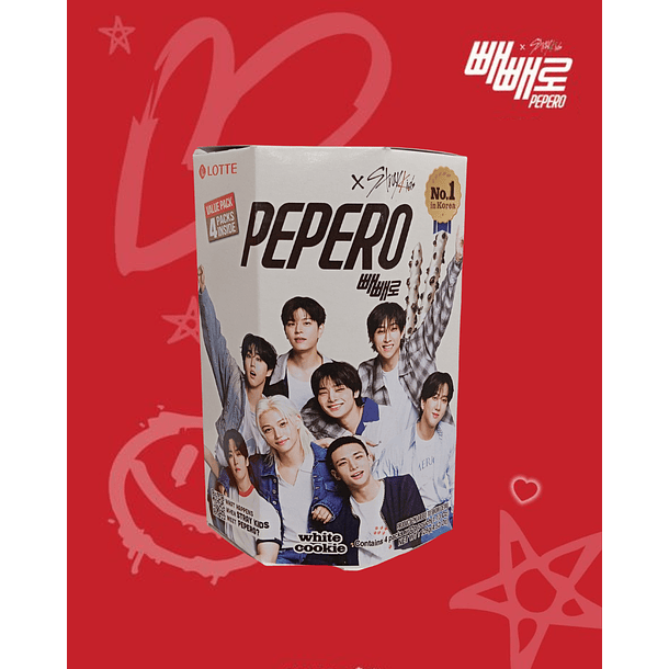 Pepero x Stray Kids - Hexágono White Cookie 
