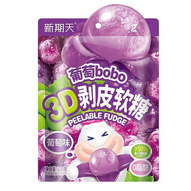 3D gomitas pelables sabor uva