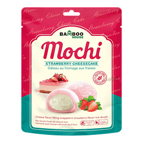 Mochi sabor cheesecake de frutilla (Bamboo House)