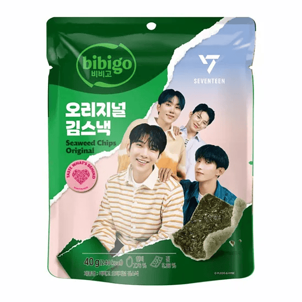 Bibigo x Seventeen Chips de alga sabor original  1