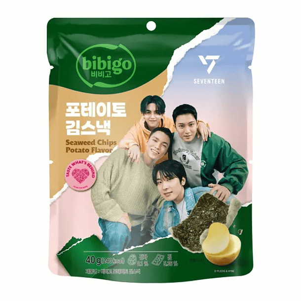Bibigo x Seventeen Chip de alga sabor papa 1