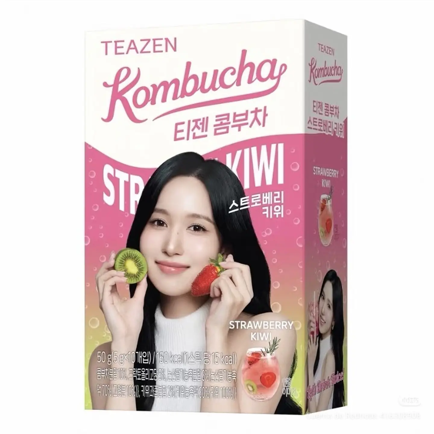 TEAZEN X TWICE Kombucha frutilla kiwi (Caja) 1