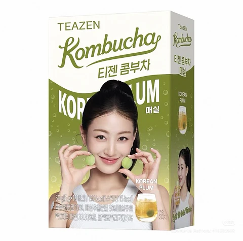 TEAZEN X TWICE Kombucha ciruela verde (Caja)