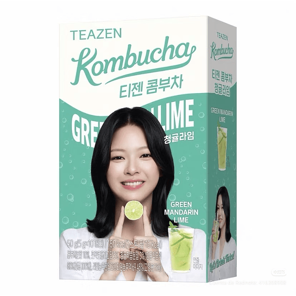 TEAZEN X TWICE Kombucha mandarina verde y lima (Caja)