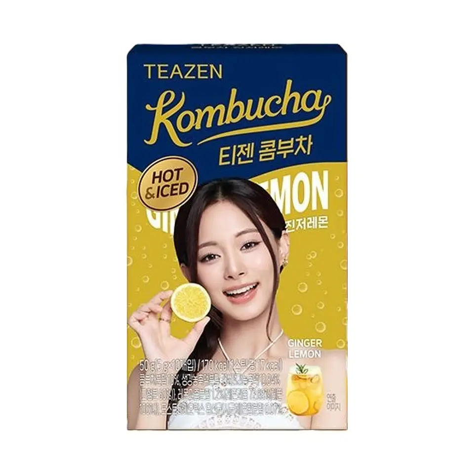 TEAZEN X TWICE Kombucha jengibre y limón (Caja) 1
