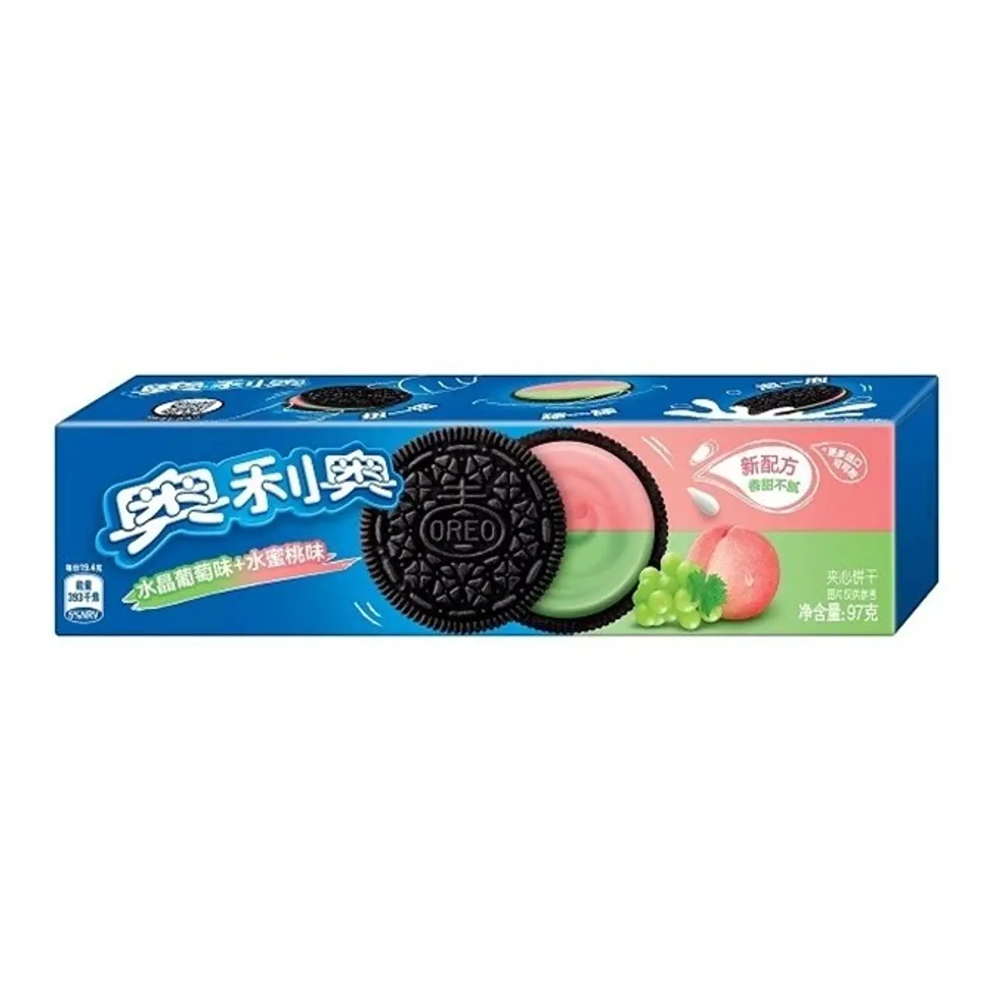 Oreo sabor uva verde y durazno 1