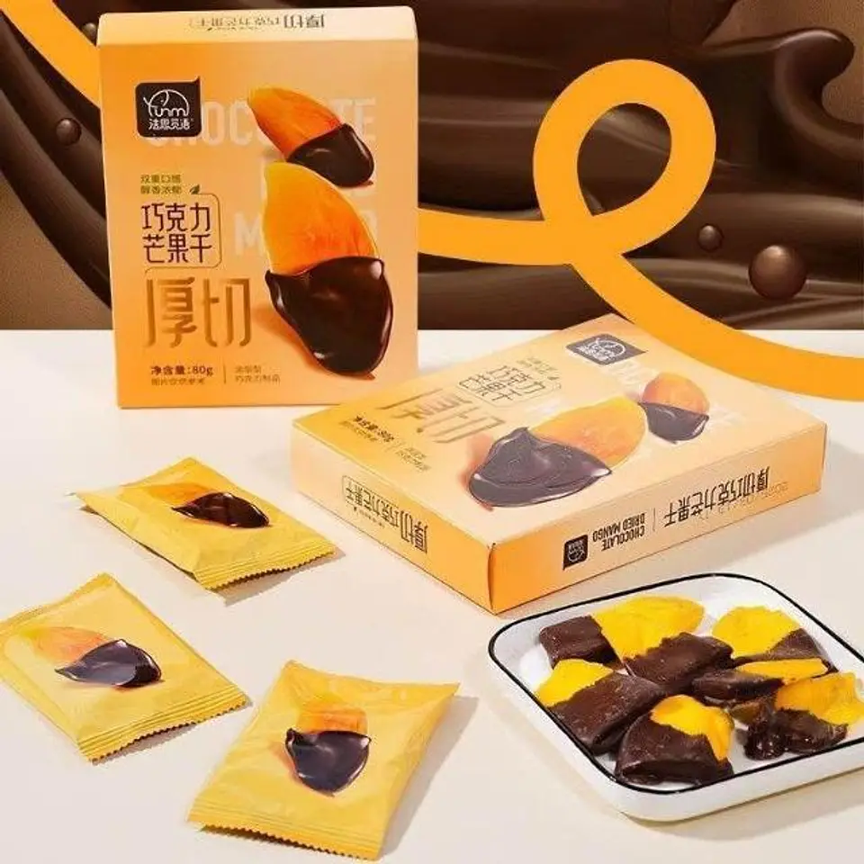 Mango deshidratado con chocolate 2