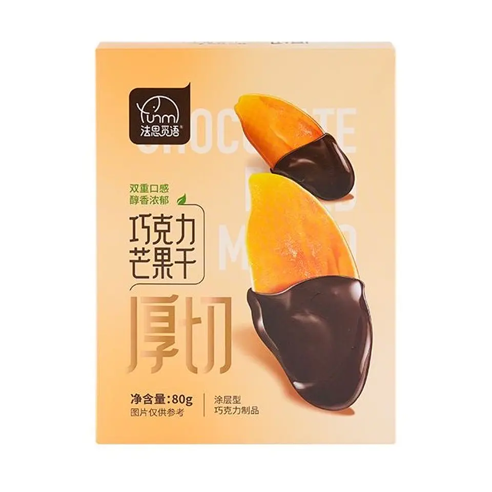 Mango deshidratado con chocolate 1