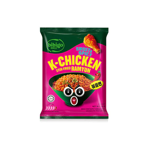 Fideos sabor pollo frito coreano (Bibigo)