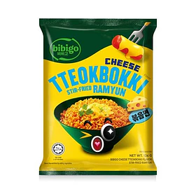 Fideos sabor tteokbokki de queso (Bibigo)
