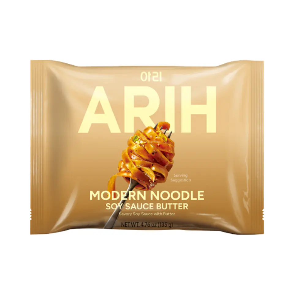 ARIH Fideos sabor salsa de soya y mantequilla (Bolsa) 1