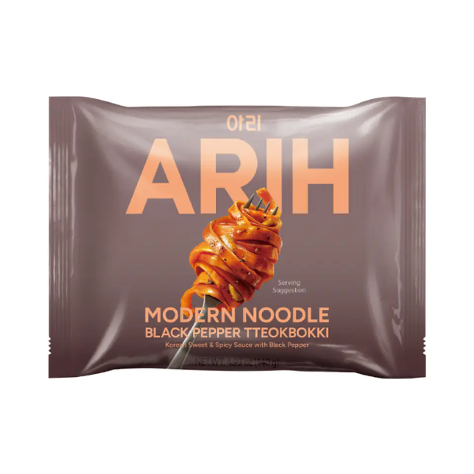ARIH Fideos sabor tteokbokki y pimienta (Bolsa) 1