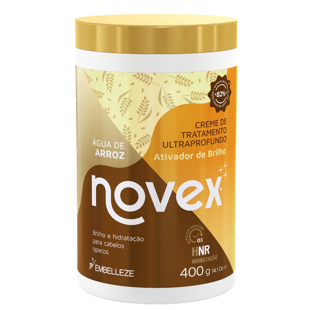 Crema de Tratamiento Brillo Mágico Agua de Arroz 400g. NOVEX