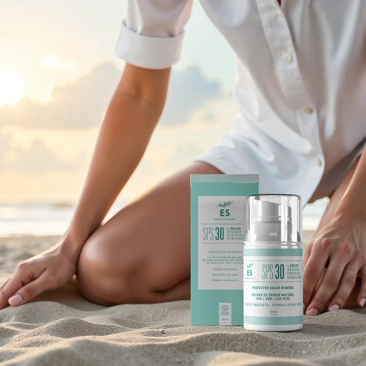 Organic Sunscreen + SPF 30 + Color . Enriqueta Solari