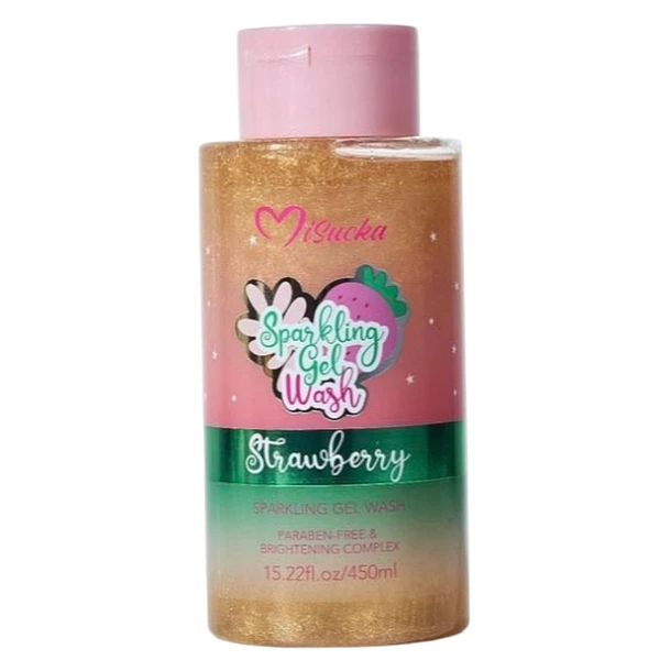 Sparkling Strawberry Gel Wash 450 ml. Misucka