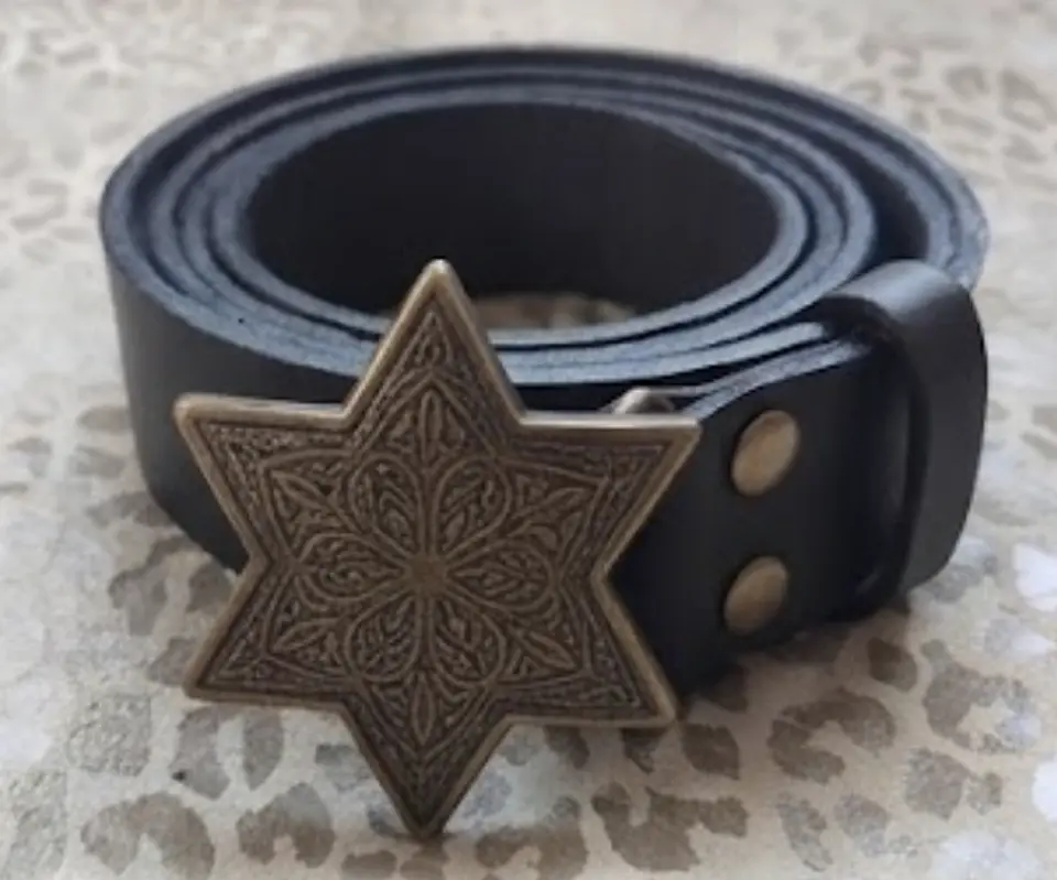 cinturon de cuero negro  4
