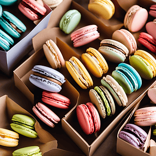 Macarons com vários Sabores