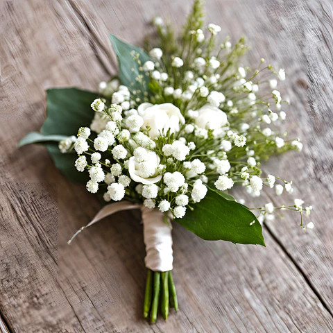 Flor de Lapela de Noivo Moderno