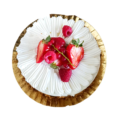 Bolo de Frutas Vermelhas com Chantilly Fresco