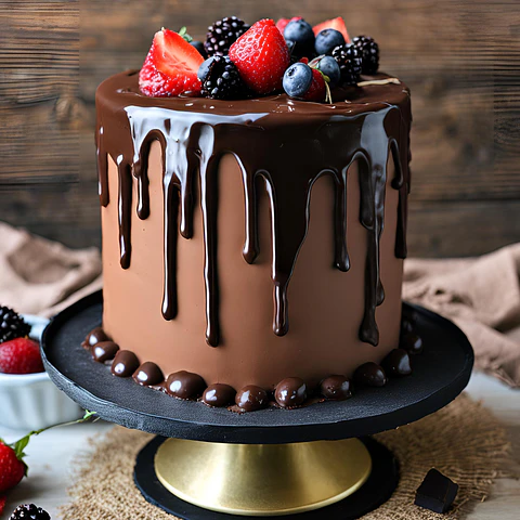 Drip Cake de Chocolate Negro