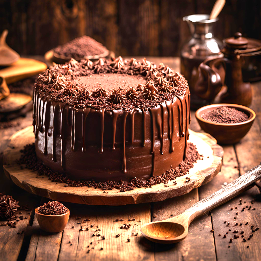Drip Cake de Chocolate com Granulado 1