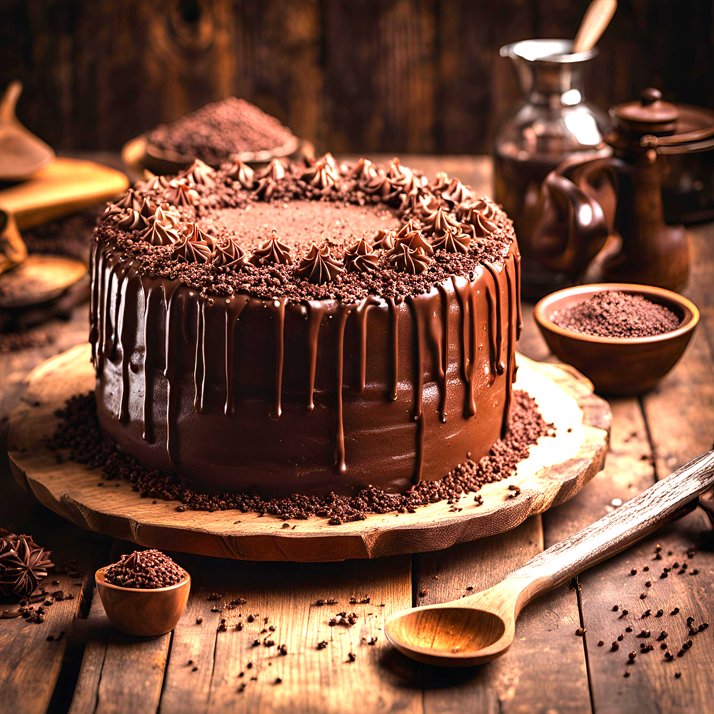 Drip Cake com Pedacinhos de Chocolate 2