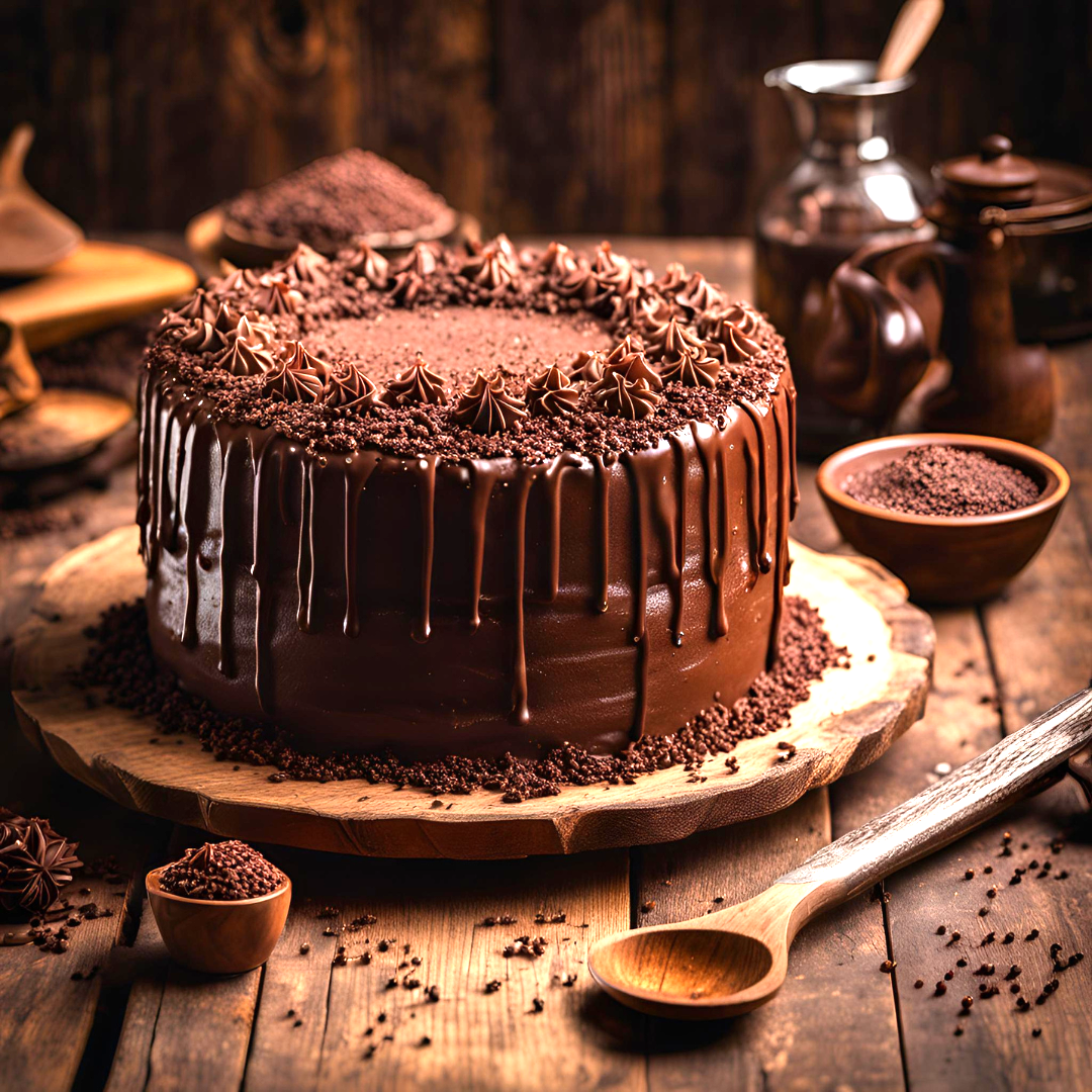 Drip Cake de Chocolate com Granulado 4