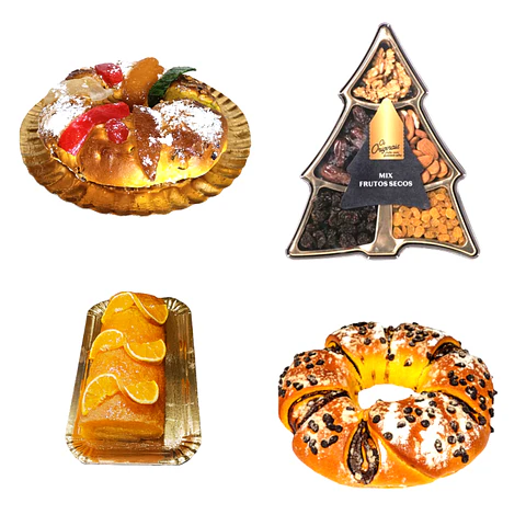 Cabaz de Natal Bolos Doce & Frutos Secos