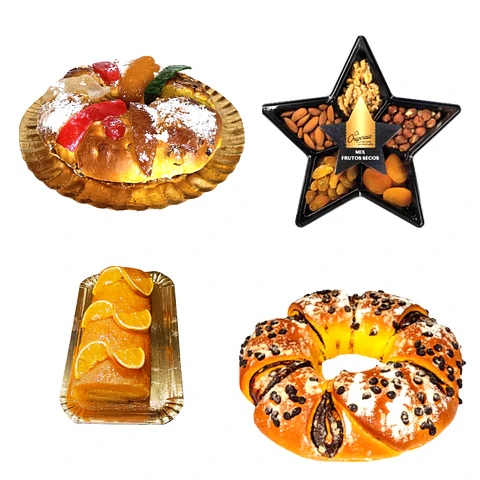 Cabaz de Natal Bolos Doce & Frutos Secos