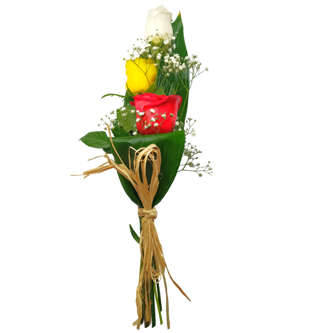 Arranjo de 3 Rosas Naturais 3