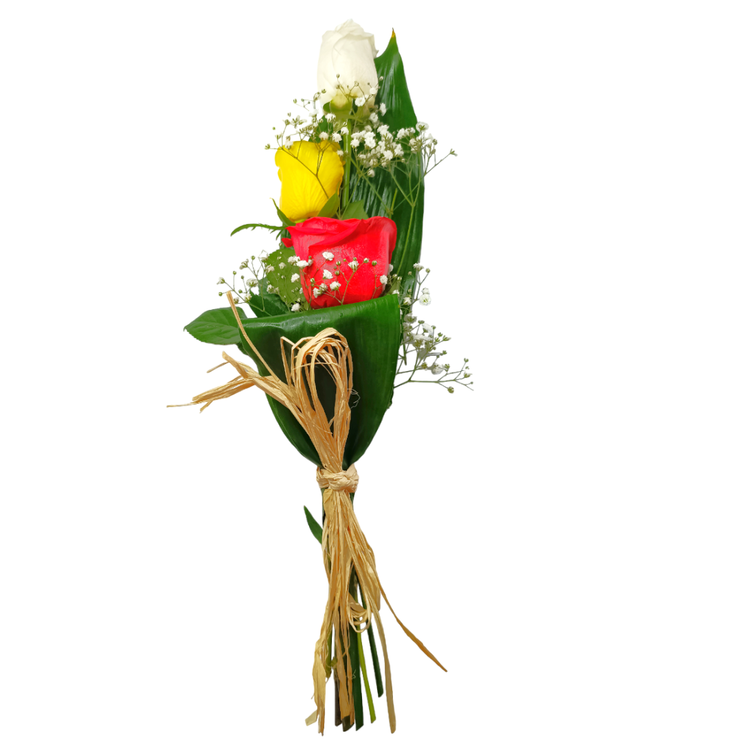 Arranjo de 3 Rosas Naturais 5
