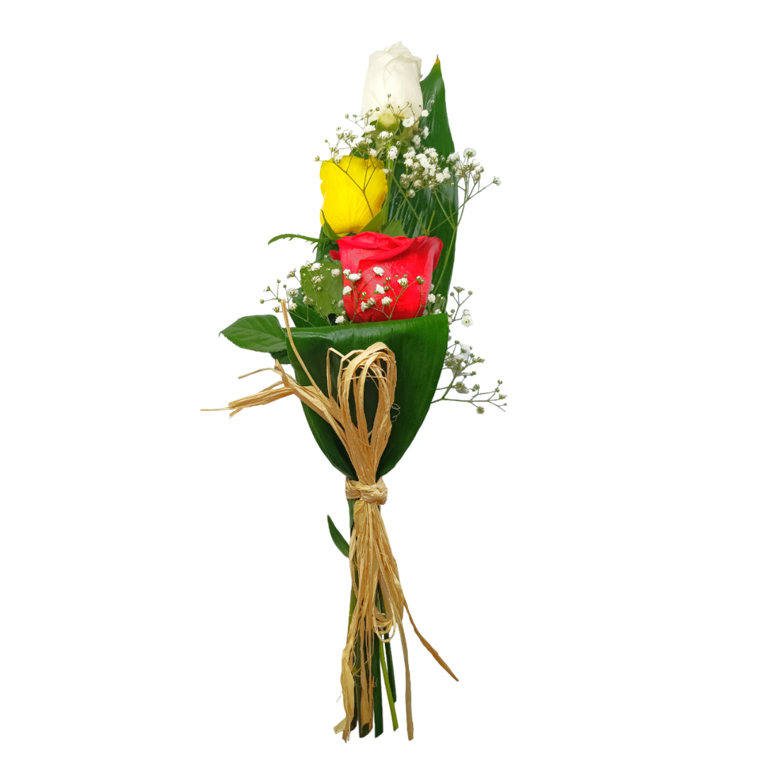 Arranjo de 3 Rosas Naturais 4
