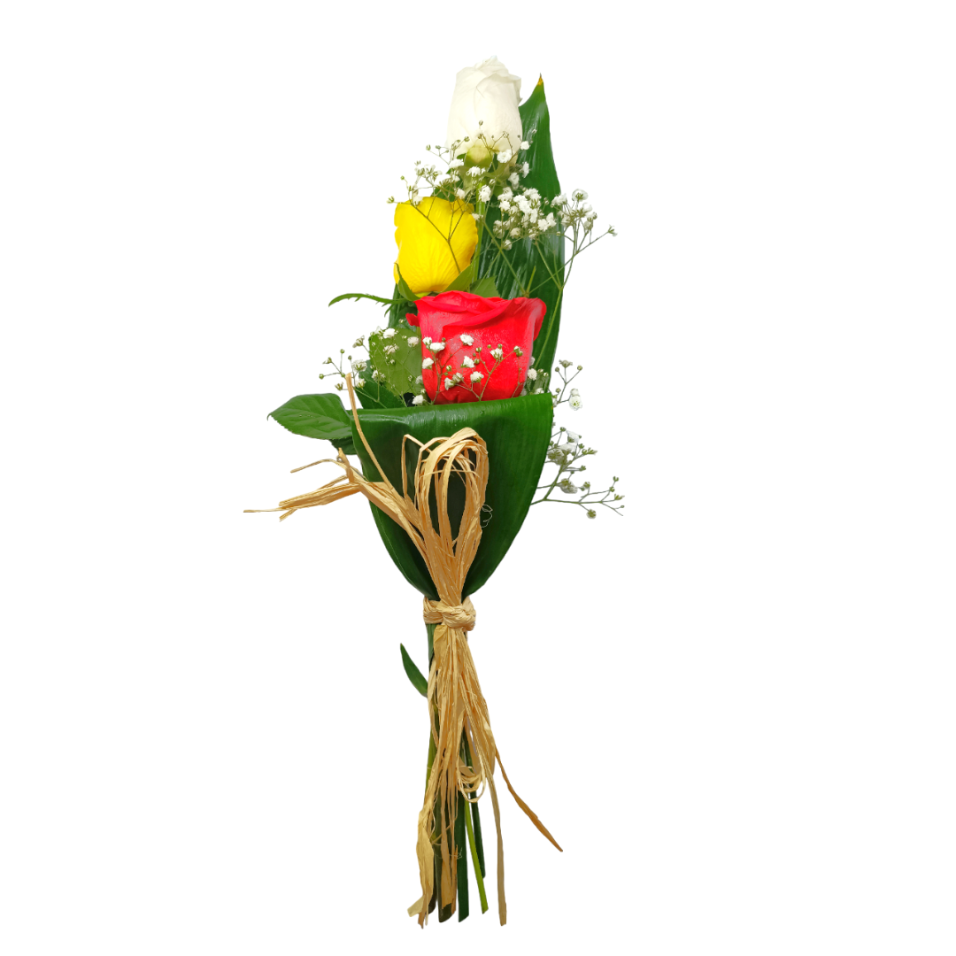 Arranjo de 3 Rosas Naturais 2