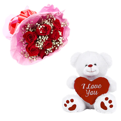 Pack Paixão (Rosas + Peluche)
