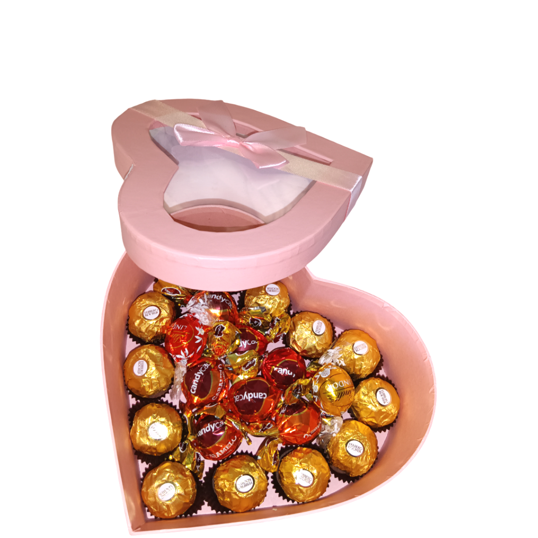 Caixa Presente com Rosas e Chocolates 6