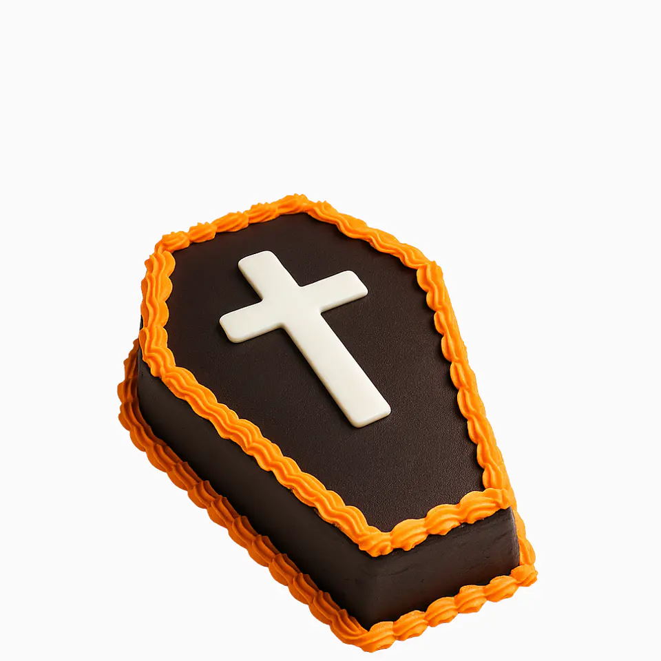 Bolo Halloween em Forma de Caixão 1