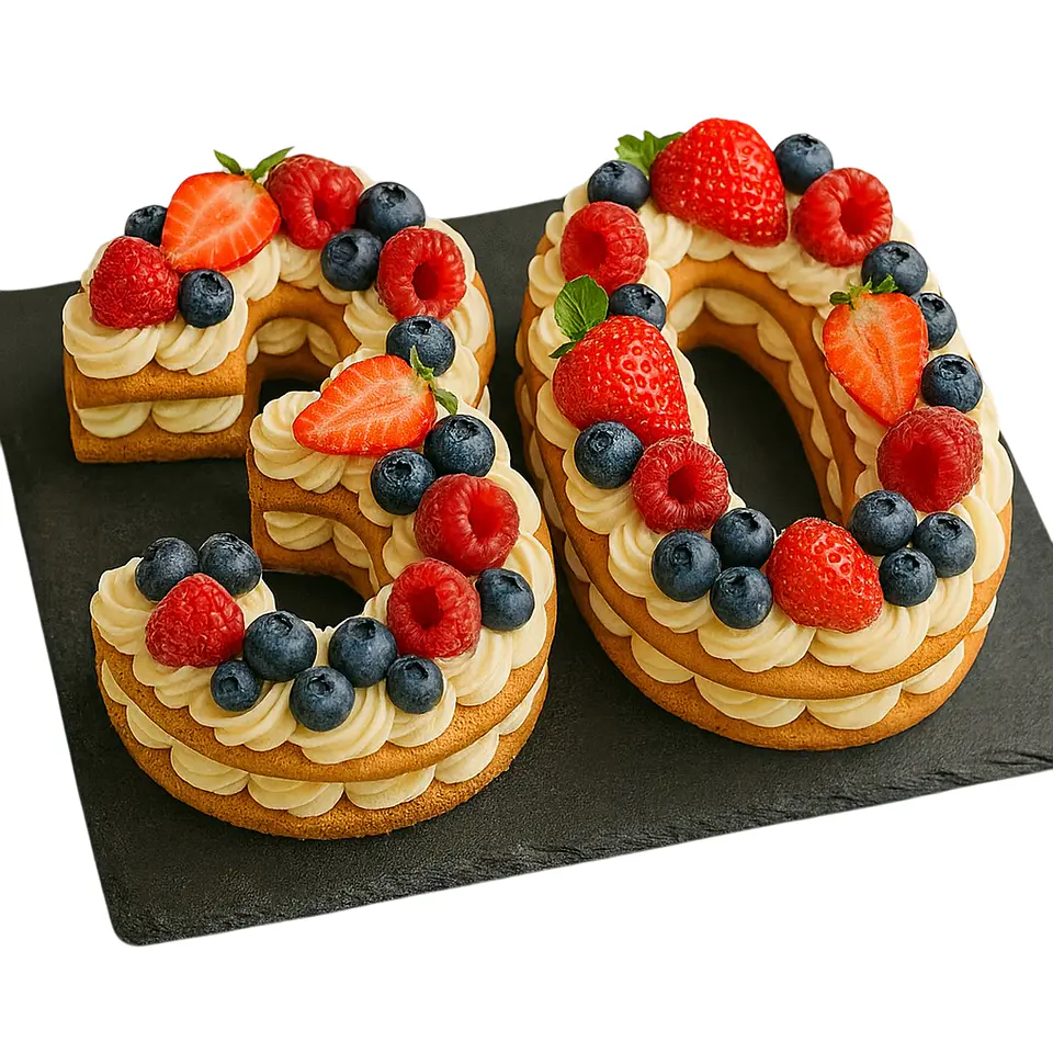 Bolo de Aniversário com Números 5