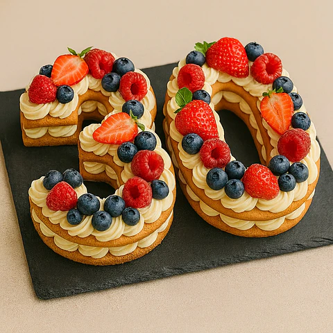 Bolo de Aniversário com Números