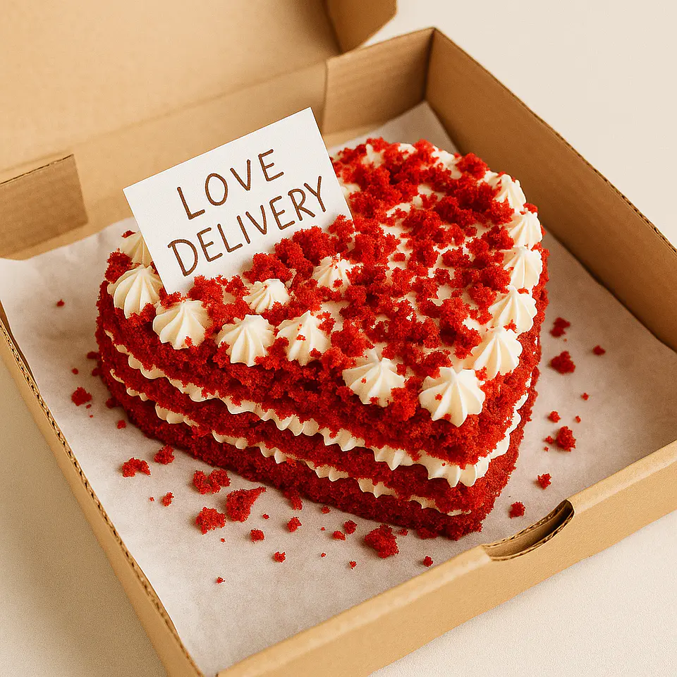 Bolo Coração Red Velvet 4