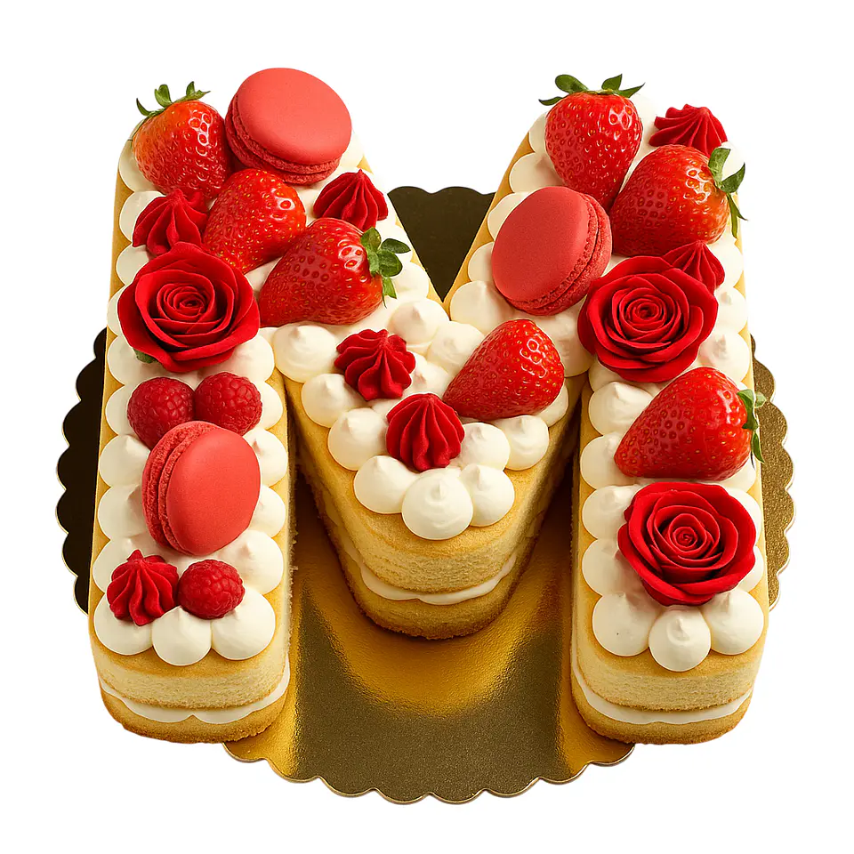 Bolo em Formato de Letra 3