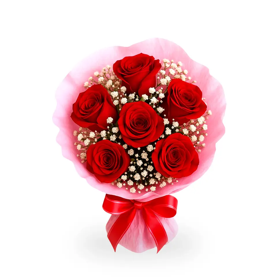 Ramo de 6 Rosas Vermelhas 1