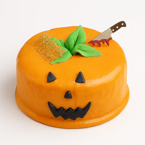 Bolo Abóbora Assassina Halloween