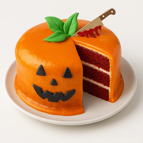 Bolo Abóbora Assassina Halloween