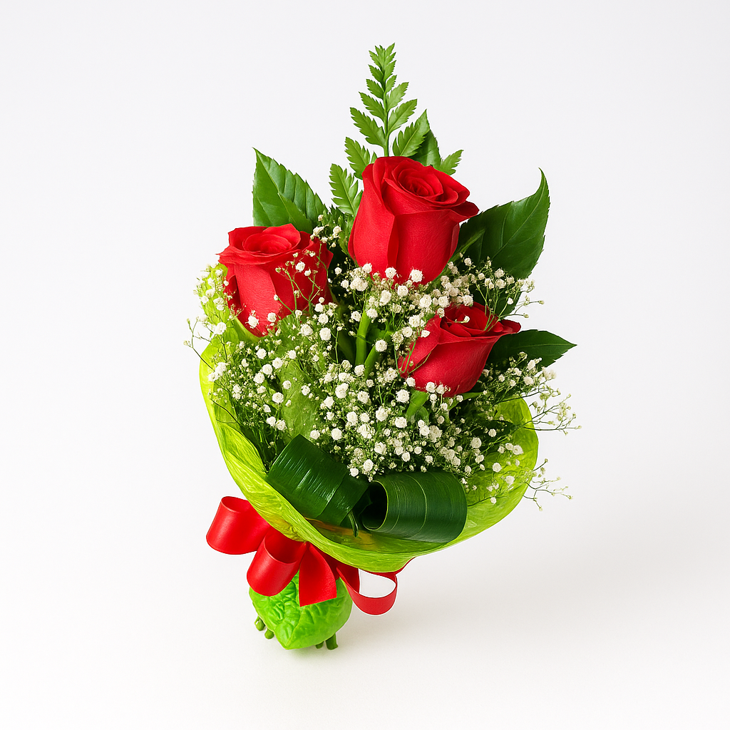 Ramo de 3 Rosas Frescas 1
