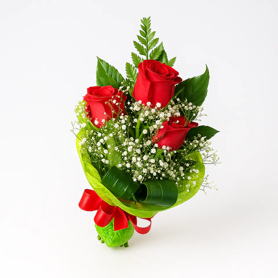 Ramo de 3 Rosas Frescas 1