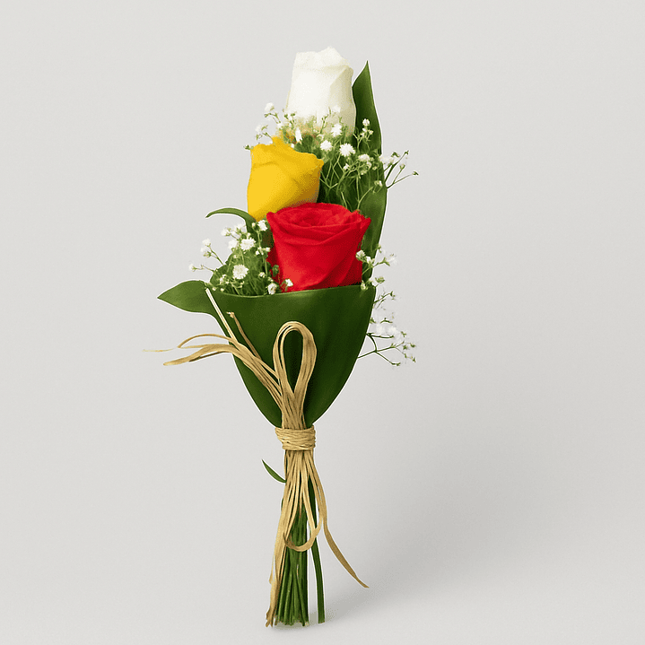 Arranjo de 3 Rosas Naturais 1