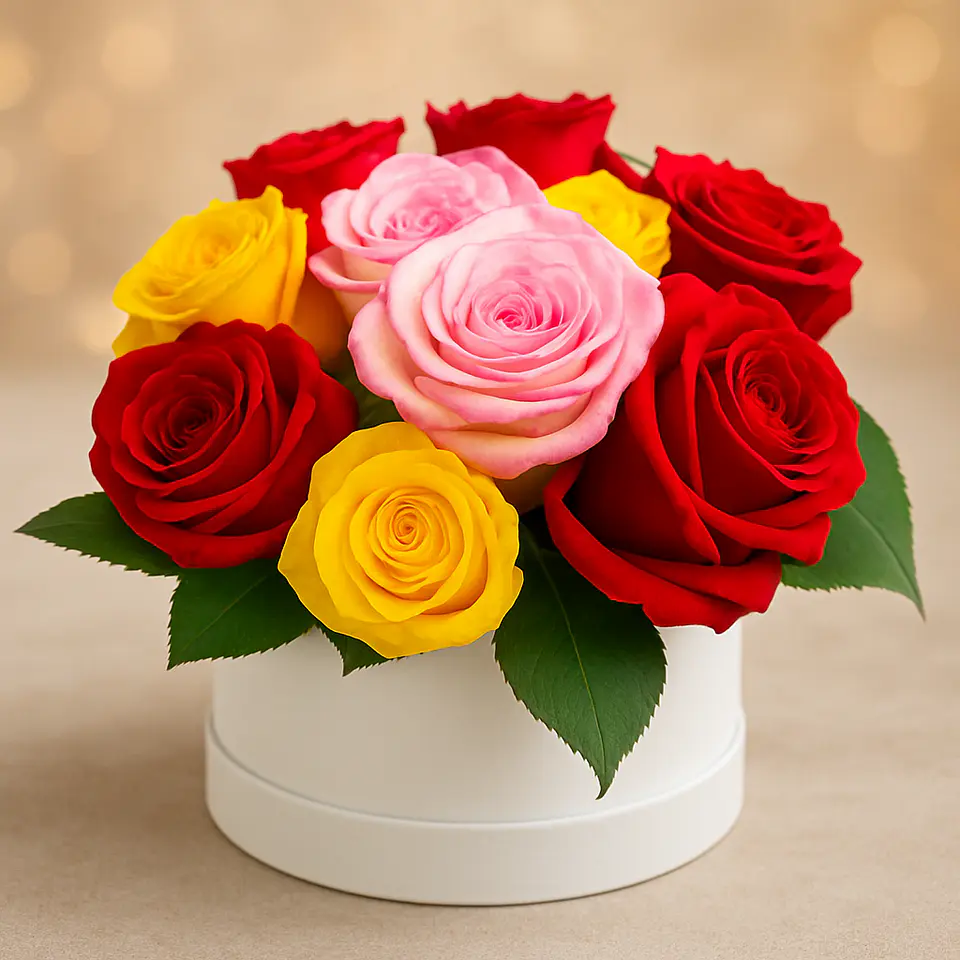 Caixa de Rosas Coloridas 2