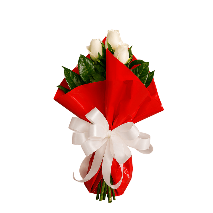 Ramo de 3 Rosas Brancas 1